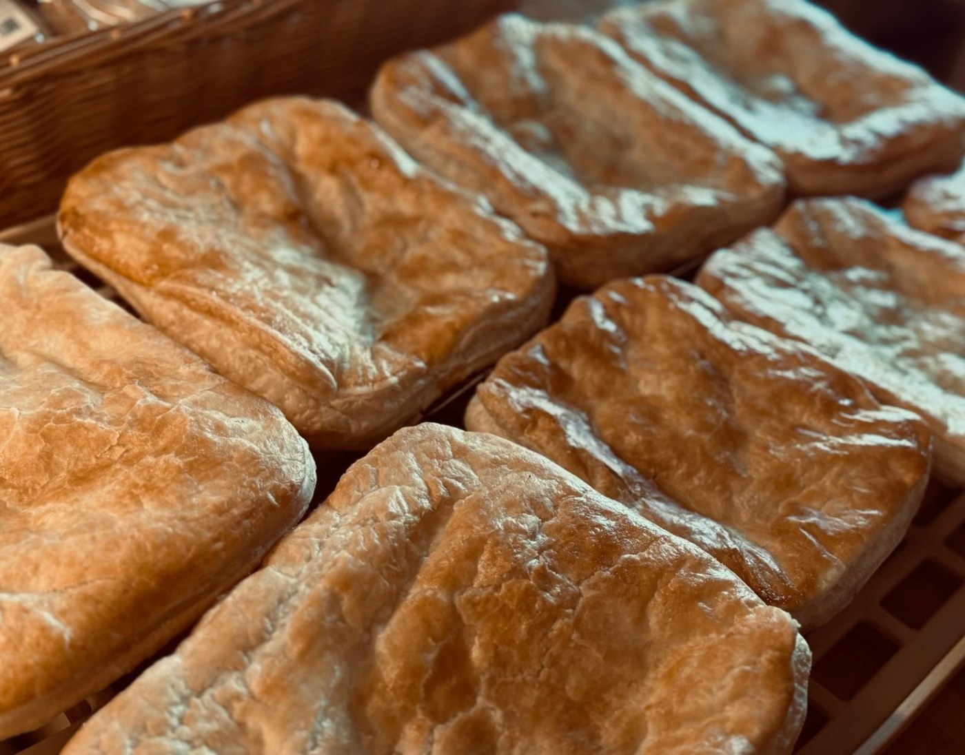 Freshly baked Jamesfield pies with golden pastry